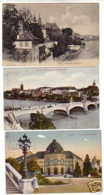12372/3 Ak Basel Schweiz Stadtansichten um 1910