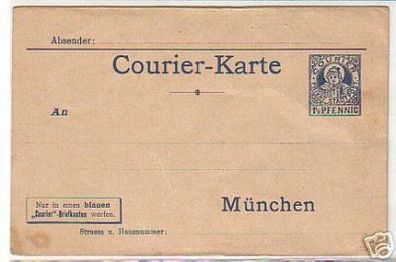 12408 Ganzsache Privat Stadtpost Courier München um1890