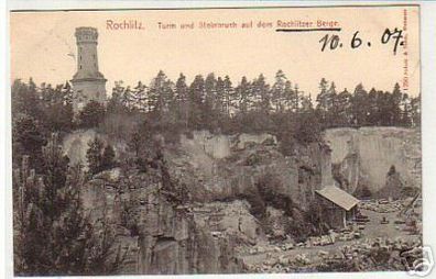13079 Ak Rochlitz in Sachsen Turm und Steinbruch 1907