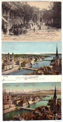 12375/3 Ak Zürich Schweiz Stadtansichten um 1905