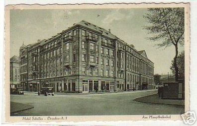 05635 Ak Dresden Hotel Schiller am Hauptbahnhof 1931