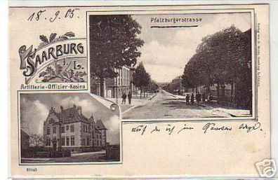 11684 Ak Saarburg i.L. Artillerie Offizier Kasino 1905