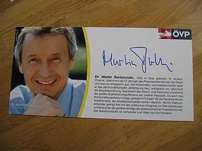 Bundesminister Dr. Martin Bartenstein - Autogramm!