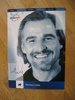 Eurosport Fernsehmoderator Karsten Linke - Autogramm!