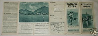 Reiseprospekt Rottach Egern Tegernsee um 1940
