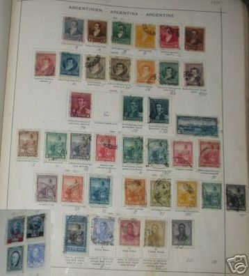 Sammlung mit 42 Briefmarken Argentinien vor 1900