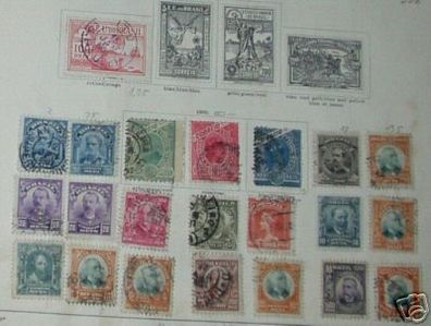 Sammlung mit 22 Briefmarken Brasilien um 1900