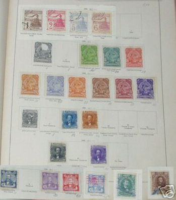 23 seltene Briefmarken Honduras um 1900