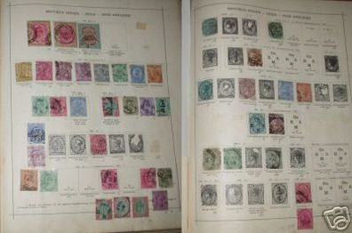 44 seltene Briefmarken britisch Indien um 1900