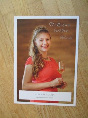 Mosel Weinprinzessin 2017/2018 Alina Scholtes - handsigniertes Autogramm!!!