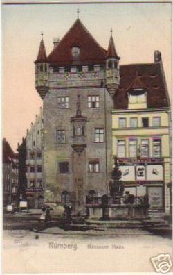 13531 Ak Nürnberg Nassauer Haus um 1900