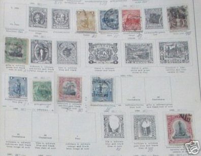 10 seltene Briefmarken Uruguay vor 1900