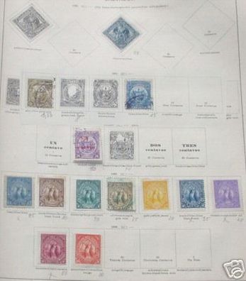 13 seltene Briefmarken Salvador vor 1900