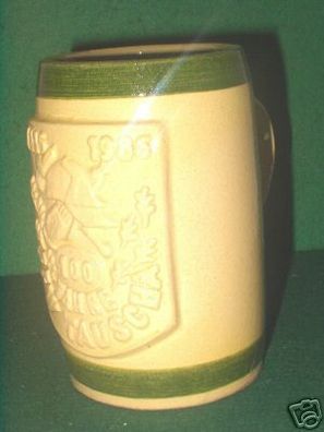 Bierkrug Humpen Keramik 100 J. FFW Tauscha 1986