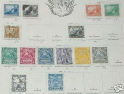 13 seltene Briefmarken Nicaragua vor 1900