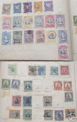 37 seltene Briefmarken Salvador um 1900