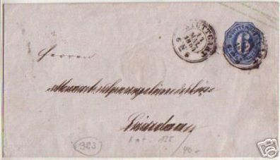 alter GS Brief Württemberg Stempel Stuttgart 1864