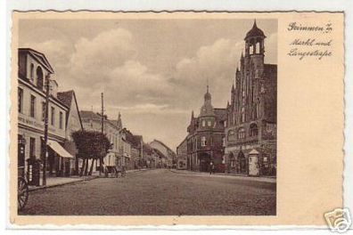 13139 Ak Grimmen Markt und Langestrasse 1936