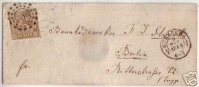 alter Brief Bayern Stempel Würzburg 1863