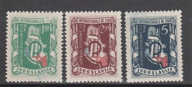 Jugo 1948 539 - 41 (Zagreb) postfrisch xx