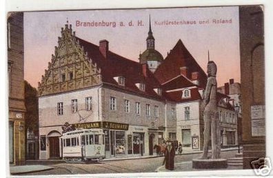 03726 Ak Brandenburg an der Havel Strassenbahn um 1930