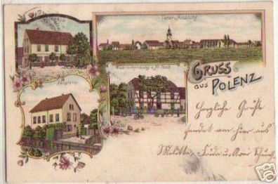13677 Ak Lithographie Gruß aus Polenz 1903