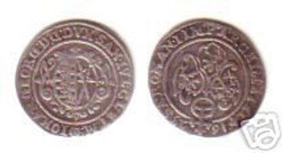 alte Silber Münze 1/24 Taler Sachsen 1623 Schwan