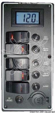 Elektrische Schalttafel Serie PCAL mit digitalem Voltmeter 9/32 V Boot Auto Cara