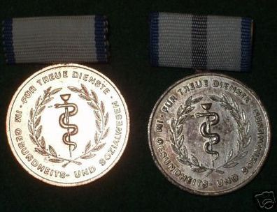 2 DDR Medaillen Gesundheitswesen in Silber und Bronze