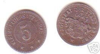 5 Pfennig Münze Notgeld der Stadt Artern um 1918