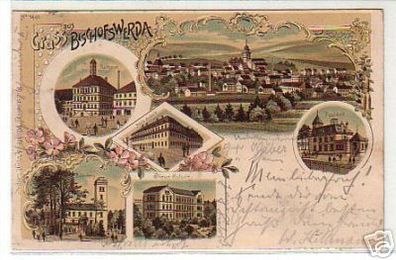 00165 Ak Lithographie Gruß aus Bischofswerda 1899