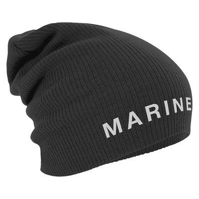 Longbeanie Slouch-Beanie Mütze Marine 55209 grau