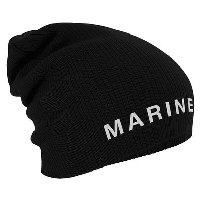 Longbeanie Slouch-Beanie Mütze Marine 55209 schwarz