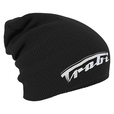 Longbeanie Slouch-Beanie Wintermütze DDR Stickmotiv Trabi 54572 schwarz