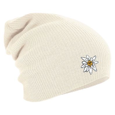 Longbeanie Slouch-Beanie Wintermütze Edelweiss 54822 weiß