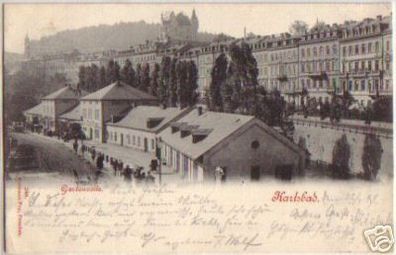 13864 Ak Karlsbad in Böhmen Gartenzeile 1899
