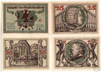 4 Banknoten Notgeld der Stadt Arnstadt 1921
