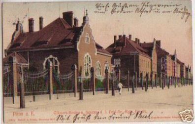 13073 Ak Pirna Offiziers Kasino und Kaserne 1905