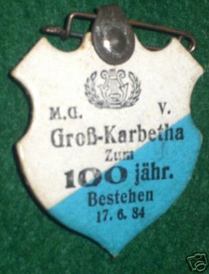 Abzeichen Gesangsverein MGV Groß Karbetha 1934