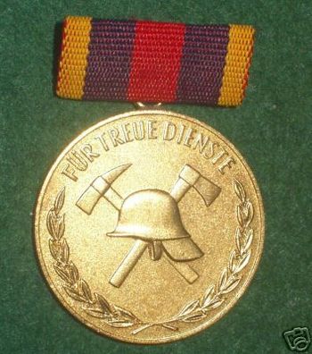 DDR Medaille für treue Dienste Feuerwehr in Gold