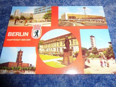 5517 Postkarte, Ansichtskarte-Berlin-Hauptstadt der DDR-rot