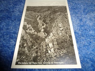 5556 Postkarte, Ansichtskarte-Die Schurre bei Thale - Harz