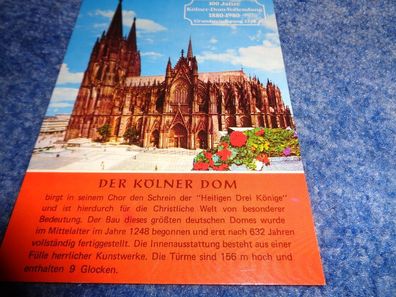 5584 Postkarte, Ansichtskarte- Köln am Rhein -Der Kölner Dom -100 Jahre 1980