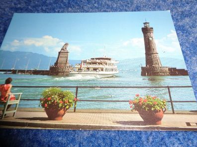 5594 Postkarte, Ansichtskarte- Lindau am Bodensee-Hafeneinfahrt