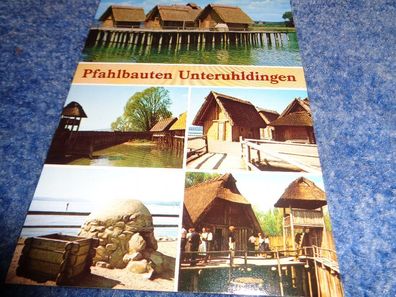 5604 Postkarte, Ansichtskarte- Phahlbauten Unteruhldingen am Bodensee