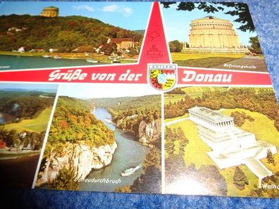 5609 Postkarte, Ansichtskarte- Grüße von der Donau