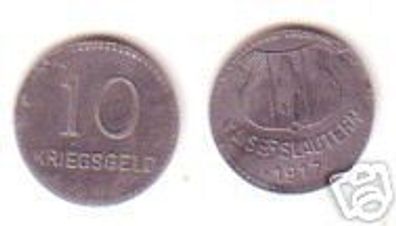 Münze Notgeld 10 Pfennig Stadt Kaiserslautern 1917