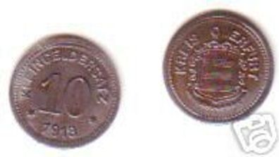 Münze Notgeld 10 Pfennig Kreis Querfurt 1918