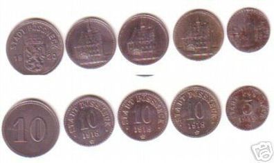 5 Münzen Notgeld Stadt Pössneck in Thür. 1918-1920