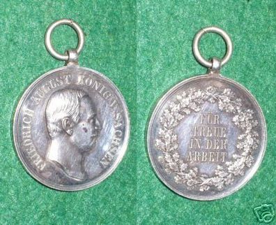 Silber Medaille Friedrich August König von Sachsen